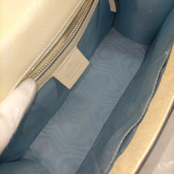 276648BA (X6) Gucci Crossbody Bag Sherry Line White Leather - Picture 6 of 9